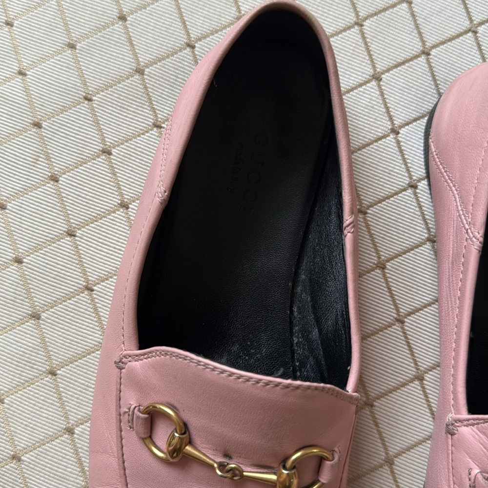 Pink Gucci Leather Loafers - Picture 4 of 6